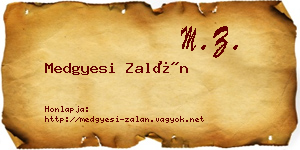 Medgyesi Zalán névjegykártya